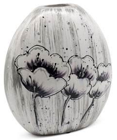Vase "Weisse Lilie" (white lily) oval