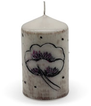 Candle cylinder "Weisse Lilie" (white lily)