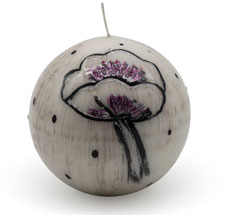 Candle ball "Weisse Lilie" (white lily)