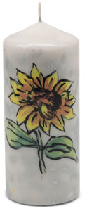 Candle cylinder "Sonnenblume" (sunflower)