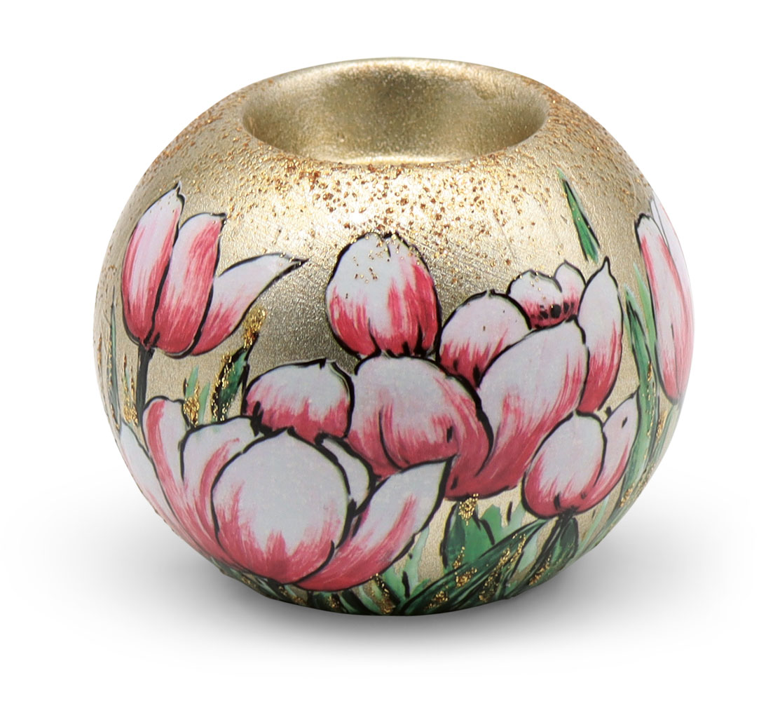 Teelichthalter aus Keramik "Tulpen"