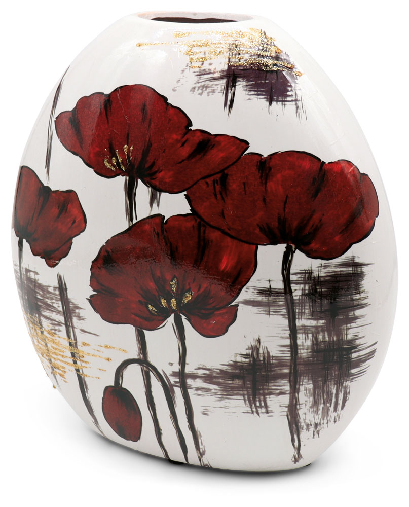 Vase "Mohnblumen" oval