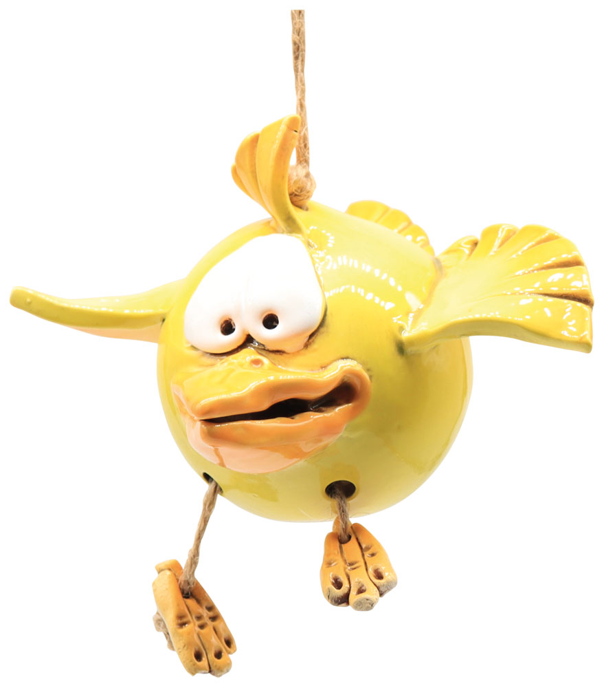 Anhänger Vogel gelb