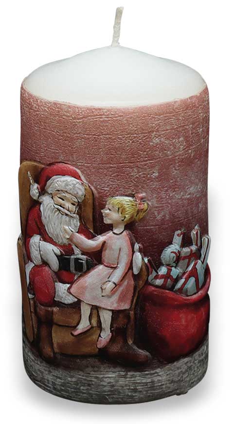 Candle cylinder "Weihnachtsabend" (christmas evening)