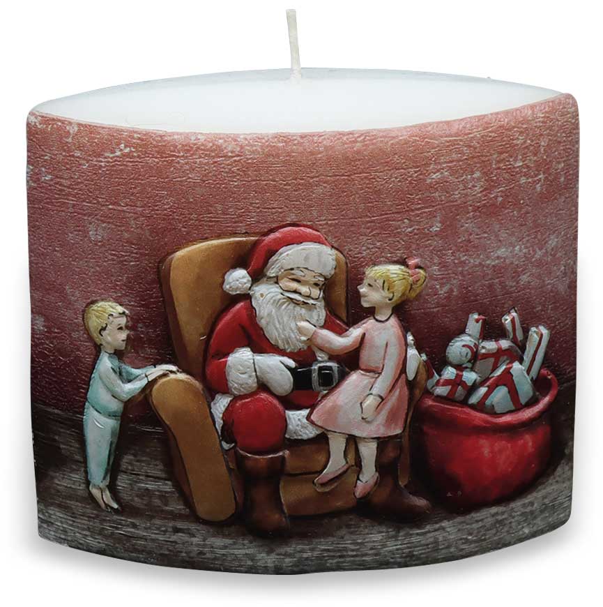 Candle "Weihnachtsabend" (christmas evening) oval