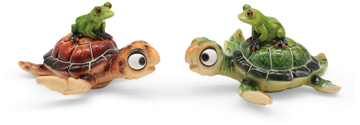 Schildi grün/braun mit Frosch