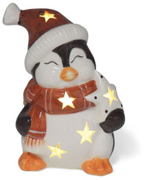 Pinguin Cuddles mit LED & Timer