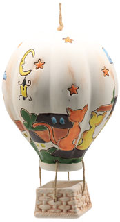 Ballon mit Katzen und Häusern