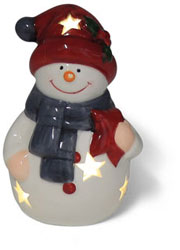 Schneemann Toni mit LED & Timer