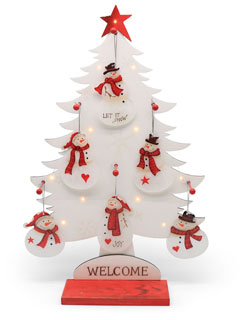 Tannenbaumdisplay Schneemann, 48 Stück