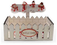 Display Box Schneemann mit Magnet, 72 Stück