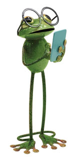 Frog Carla, making phone call