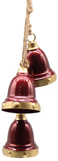 Metall-Glocke 3-er Set rot