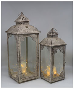 Laterne Retro 2-er Set