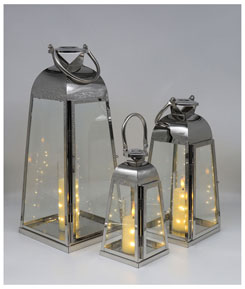 Laterne Konisch 3-er Set