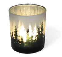 Teelichtglas Wald