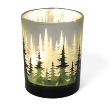 Teelichtglas Wald