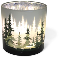 Teelichtglas Wald